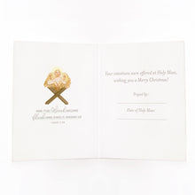 Load image into Gallery viewer, &quot;I Prayed for you at Mass&quot; Card | Christmas Holly and Greens | White
