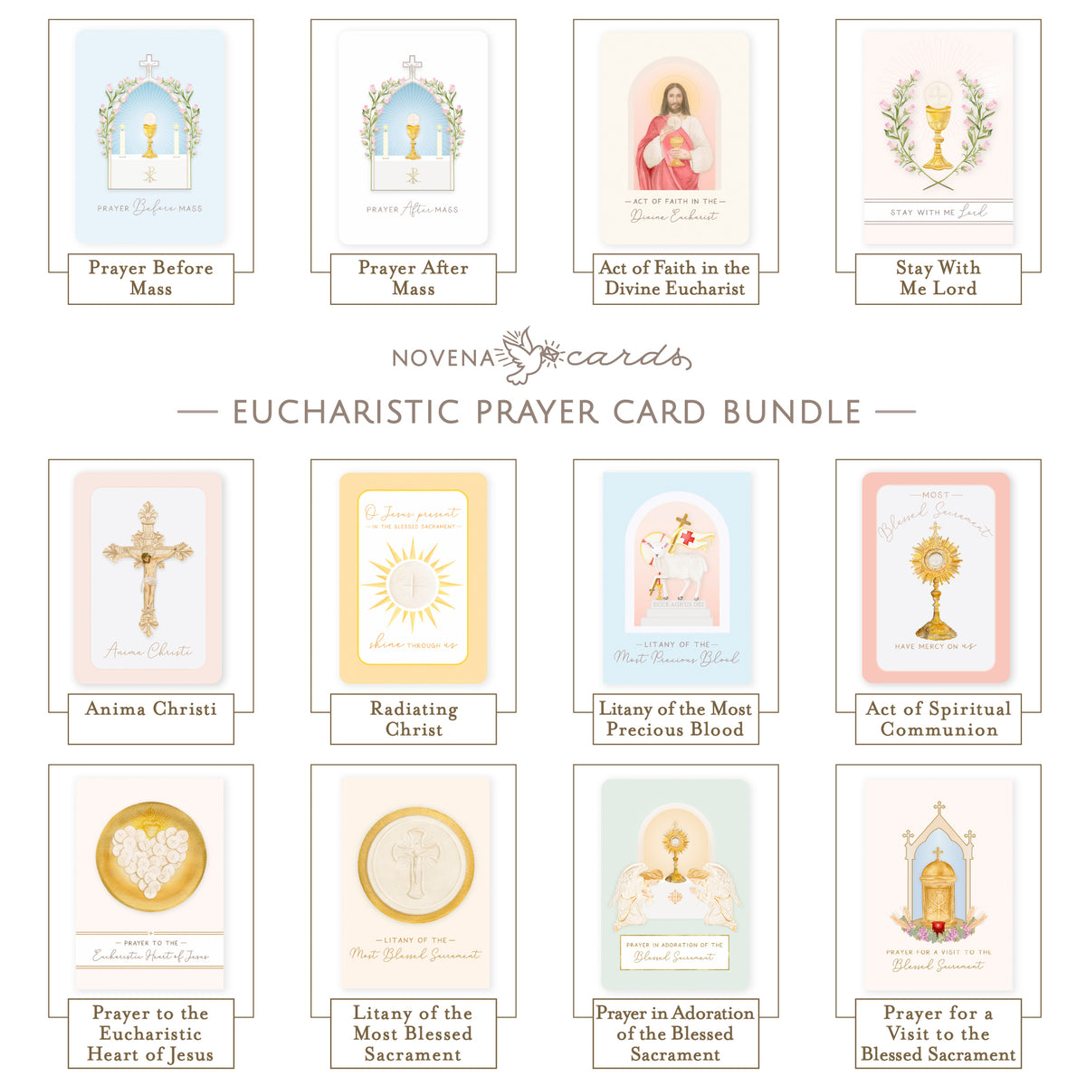 Eucharistic Prayer Card Bundle – Novena Cards