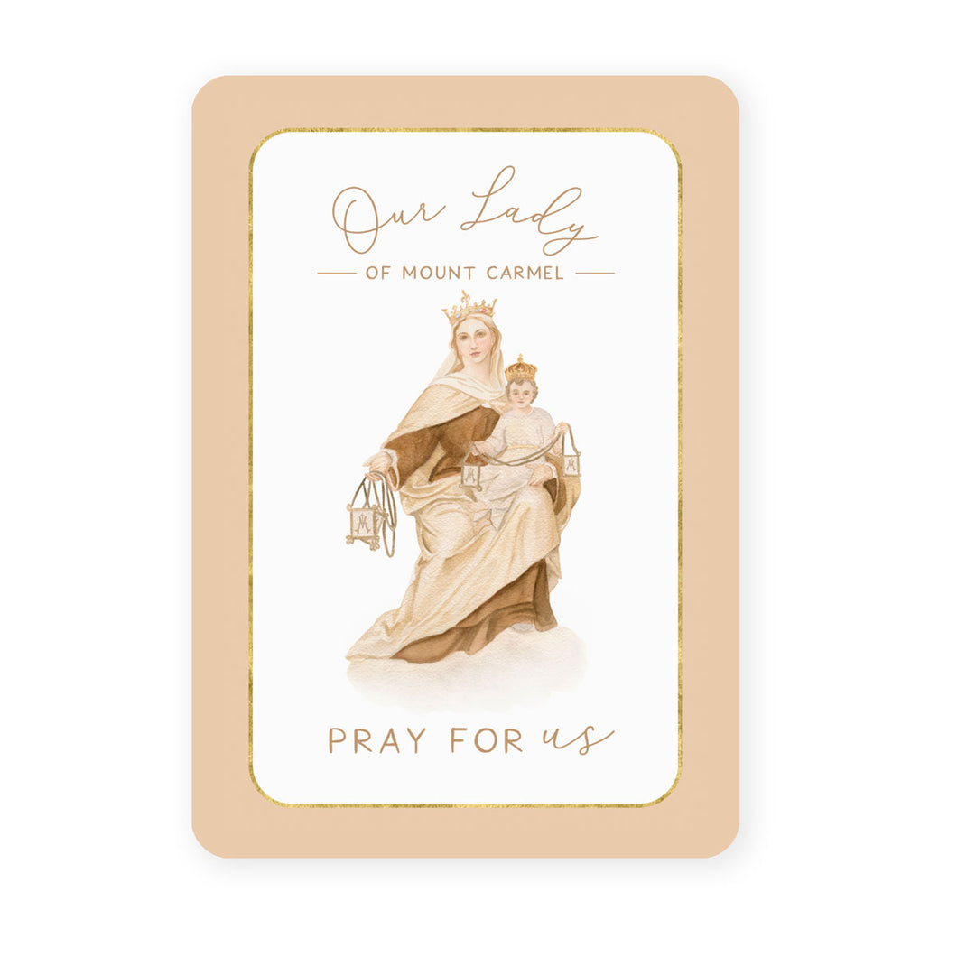 Our Lady of Mount Carmel Prayer Card – Novena Cards