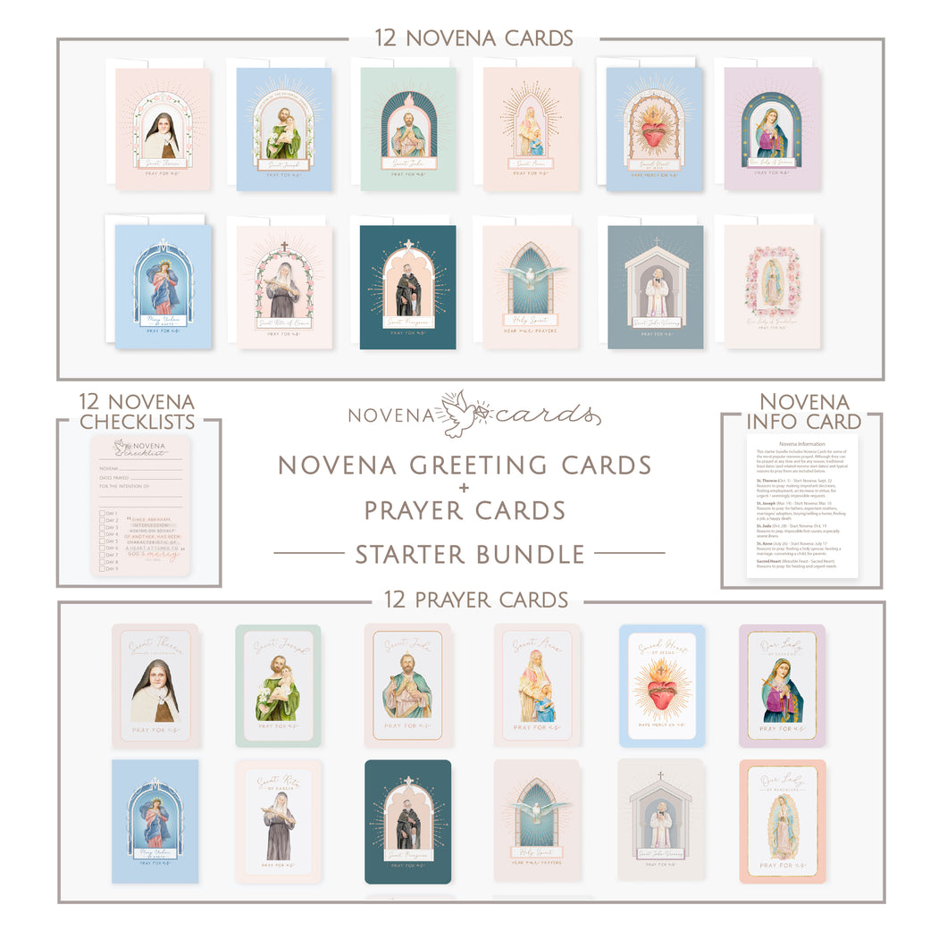 Novena Greeting Cards + Prayer Cards Starter Bundle