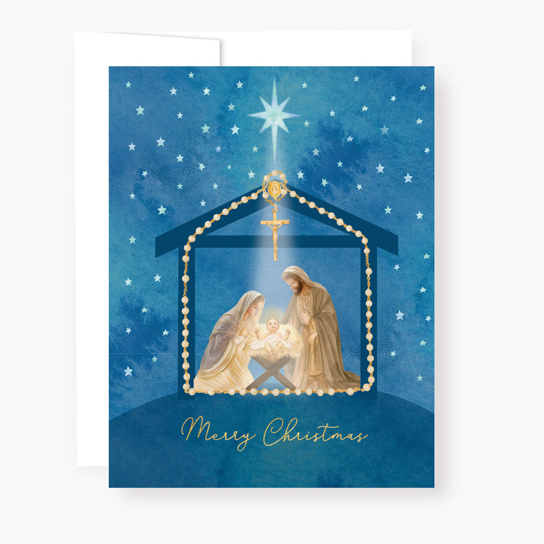 Rosary Card | Christmas Manger | Holy Family