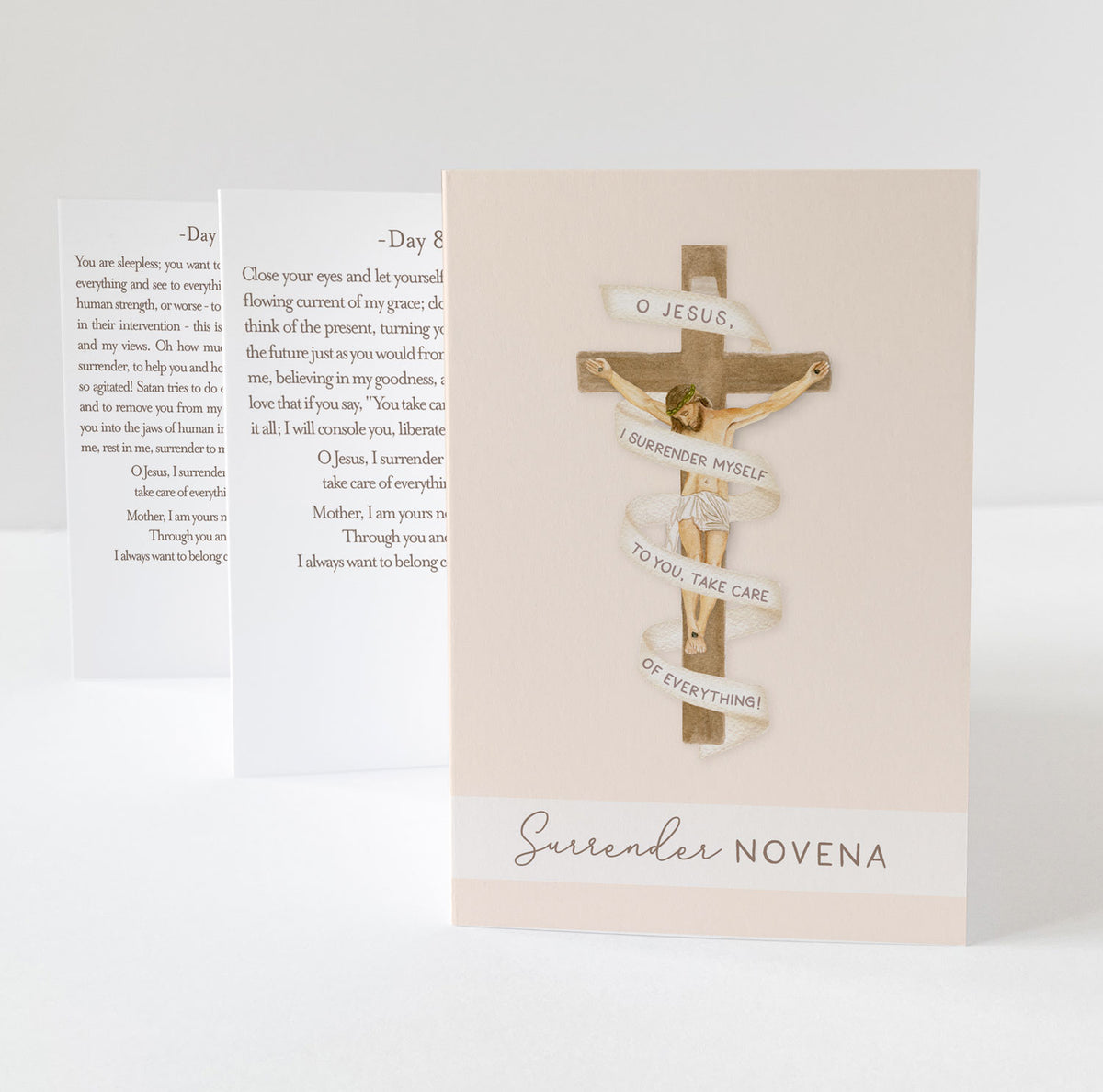 Surrender Novena Prayer Card | Beige – Novena Cards