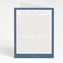 Load image into Gallery viewer, Divine Mercy Chaplet Card | Chaplet Arch Design | Navy Blue
